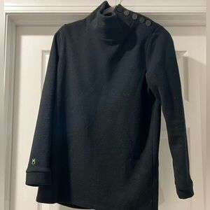 Dudley Stephens Black Turtleneck with Button Detail Size M
